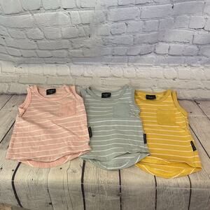 Little Bipsy Set of 3 Striped Baby Tank Top Shirts